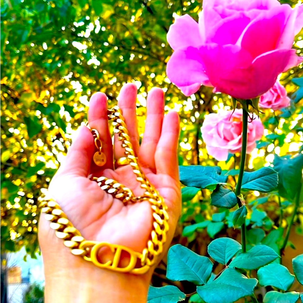 Dior Gold Etoile Choker Necklace